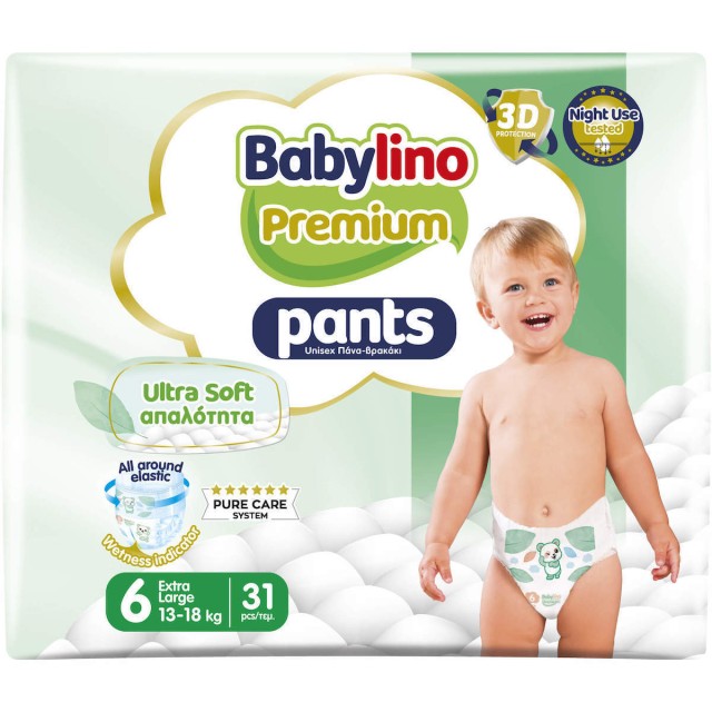 Babylino Πάνες Βρακάκι Premium Pants No. 6 για 13-18kg 31τμχ