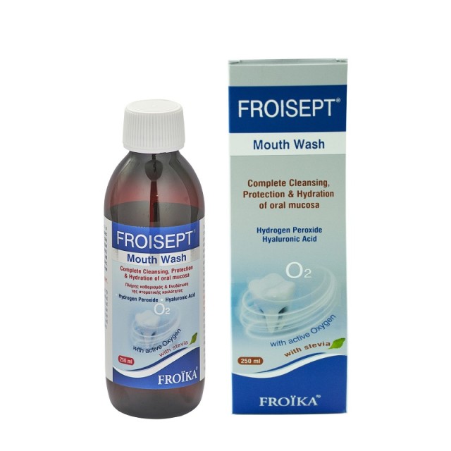 Froika Froisept Mouthwash Στοματικό Διάλυμα με Ενεργό Οξυγόνο & Στέβια 250ml