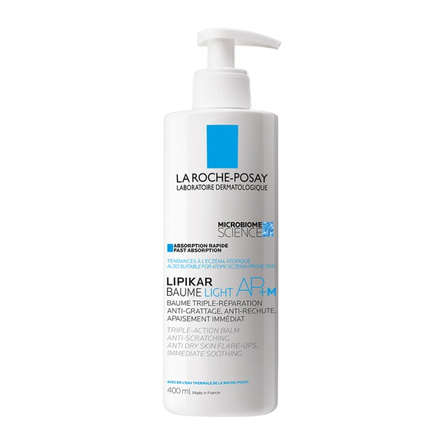 La Roche Posay Lipikar Baume AP+M Light Μαλακτικό Βάλσαμο Σώματος Αναπλήρωσης Λιπιδίων, Κατά των Ερεθισμών & του Κνησμού 400ml