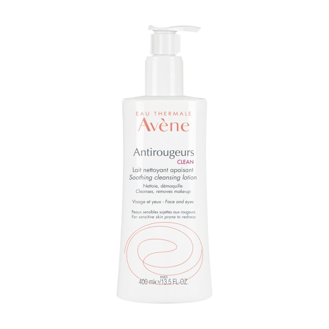 Avene Antirougeurs Clean Γαλάκτωμα Καθαρισμού κατά της Ερυθρότητας 400ml