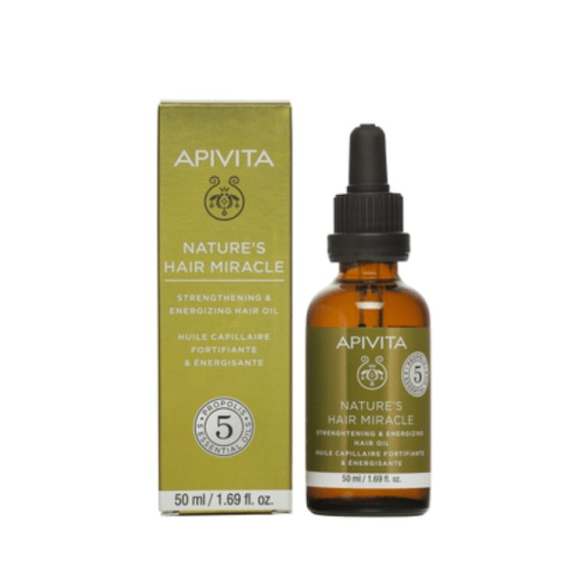 Apivita Nature’s Hair Miracle Oil με Πρόπολη & 5 Αιθέρια Έλαια 50ml