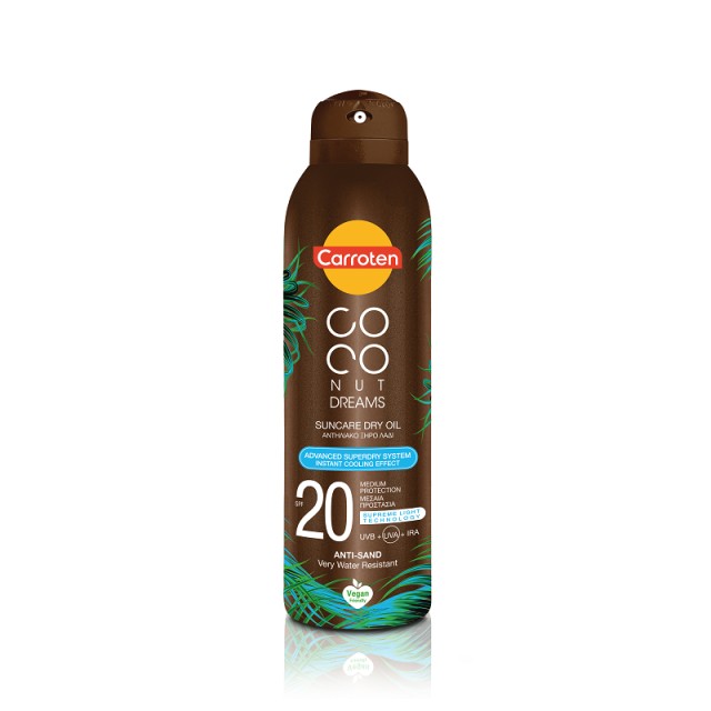 Carroten Αντηλιακό Ξηρό Λάδι Μαυρίσματος Coconut Dreams Spray SPF20 150ml