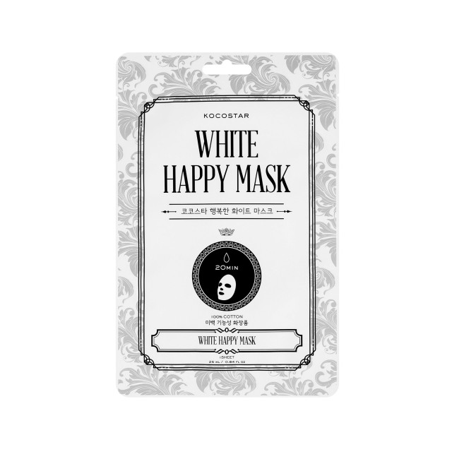 Kocostar White Happy Mask Μάσκα Προσώπου με Νιασιναμίδη για Λάμψη 1τεμ.