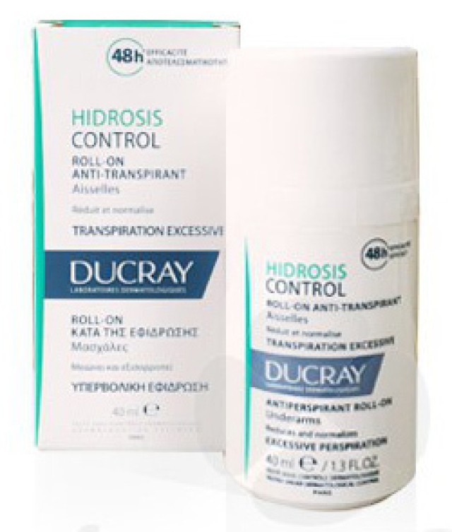 Ducray Hidrosis Control Roll On κατά της εφίδρωσης για Μασχάλες 40ml