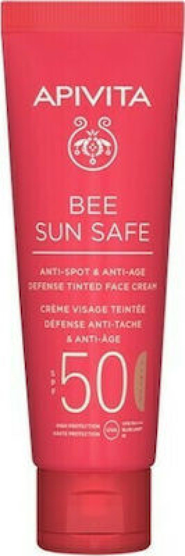 Apivita Bee Sun Safe Anti-spot & Anti-age Spf50 Defense Tinted Face Cream 50ml SPF50 50ml