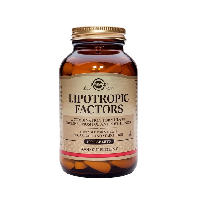 Solgar Lipotropic Factors Συμπλήρωμα Διατροφής για την Αντιμετώπιση του Αυξημένου Σωματικού Βάρους 100tabs