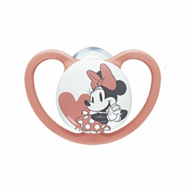 Nuk Space Disney Πιπιλα Σιλικ. 0-6m Σκουρο Ροζ Minnie  (10.730.716) 1τμχ