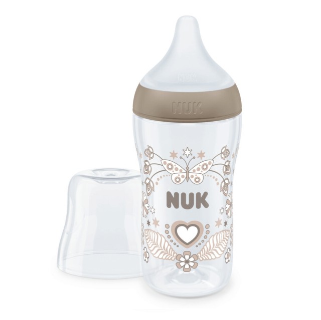 Nuk Perfect Match Μπιμπερό Πλαστικό 3m+ με Δείκτη Ελέγχου Θερμοκρασίας Καρδιά, 260ml