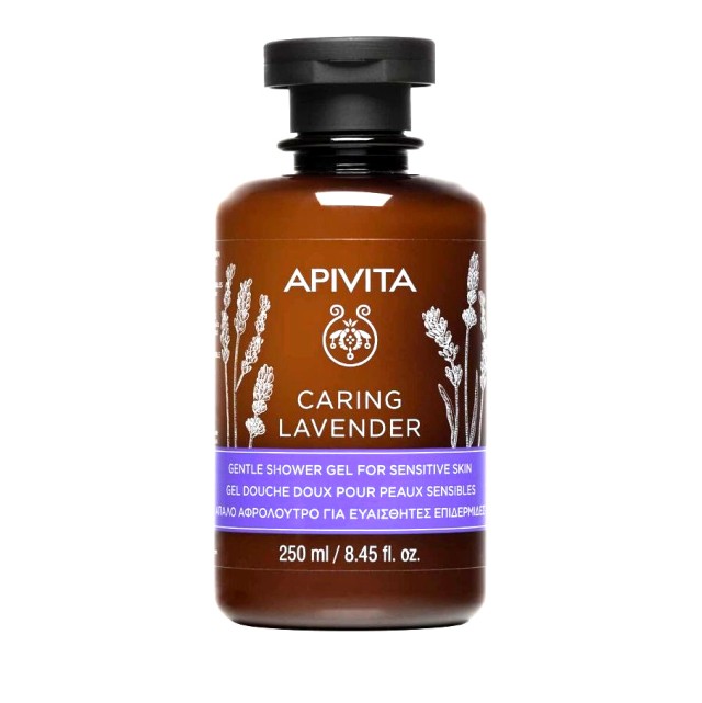 Apivita Caring Lavender Απαλό Αφρόλουτρο Για Ευαίσθητες Επιδερμίδες 250ml