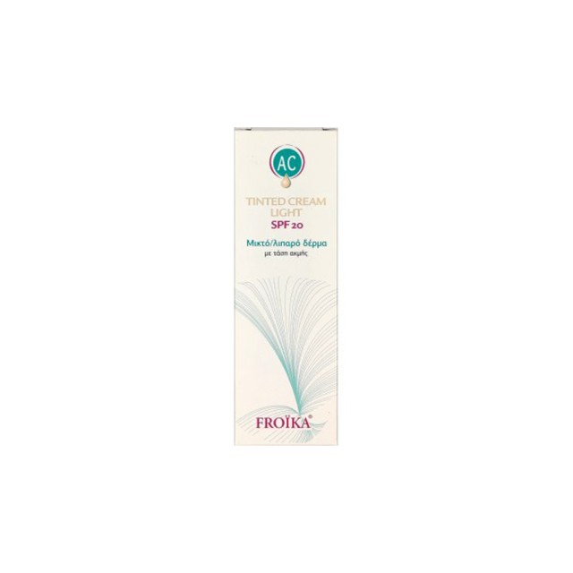 Froika AC Tinted Cream SPF20 Light Επικαλυπτική Κρέμα Mε χρώμα Για Λιπαρό / Μικτό Δέρμα Με Τάση Ακμής, 30ml