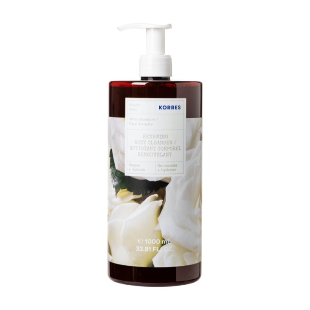 Korres Renewing Body Cleanser Αφρόλουτρο Λευκά Άνθη 1000ml