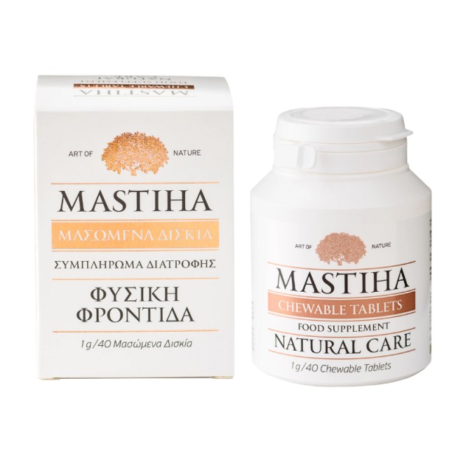 MastihaShop Natural Care Συμπλήρωμα Διατροφής με Μαστίχα Χίου για το Πεπτικό Σύστημα 1gr x 40 Μασώμενα Δισκία