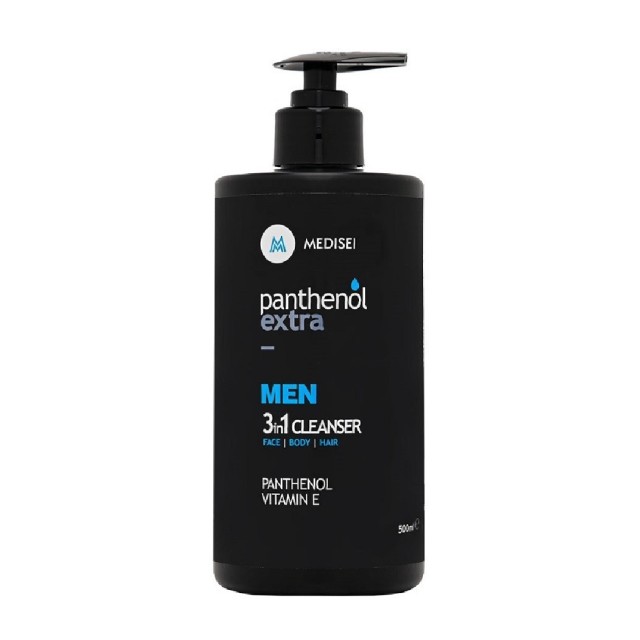 Panthenol Extra Men 3 In 1 Cleanser, Ανδρικό Αφρόλουτρο & Σαμπουάν 500ml