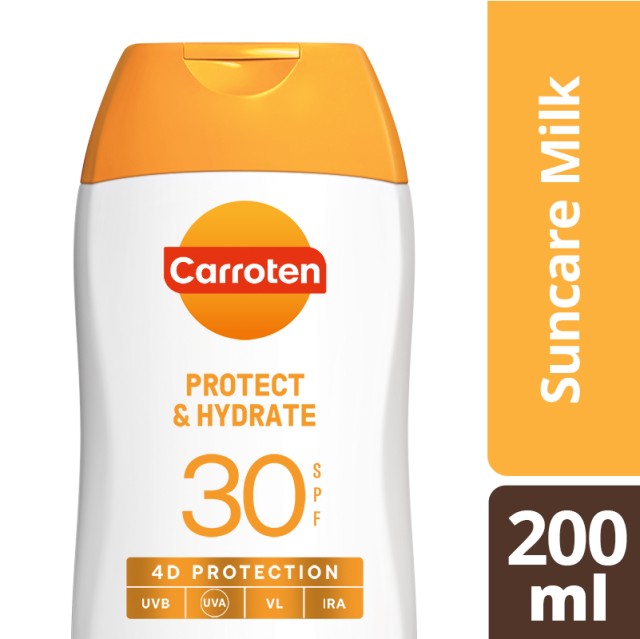 Carroten Protect & Hydrate Suncare Milk SPF30 Αντηλιακό Γαλάκτωμα Σώματος 200ml