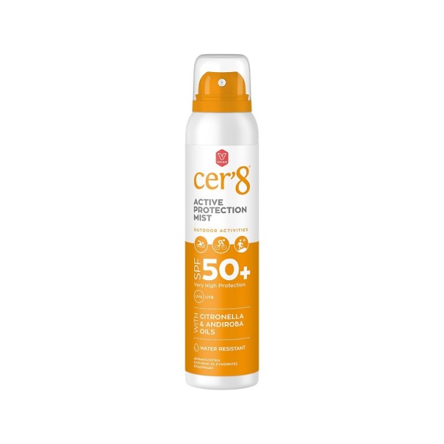 Cer8 Active Protection Mist SPF50+ Αντηλιακό με Citronella & Andiroba 125ml