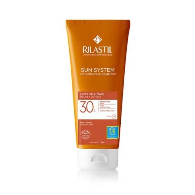 Rilastil Sun System Velvet Lotion Ενυδατική, Αντηλιακή Κρέμα Προσώπου, Spf 30 200ml