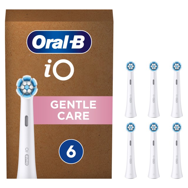 Oral-B iO Gentle Care Ανταλλακτικές Κεφαλές Ηλεκτρικής Οδοντόβουρτσας, 6 τμχ