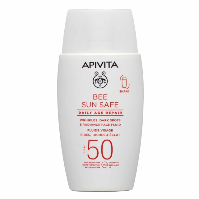 Apivita Bee Sun Safe Daily Age Repair SPF50 Dry Touch Λεπτόρρευστη Αντιηλιακή Κρέμα Προσώπου κατά των Πανάδων 50ml