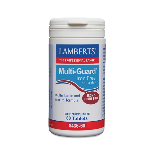 Lamberts Multi-Guard Iron Free Πολυβιταμίνη 60 ταμπλέτες