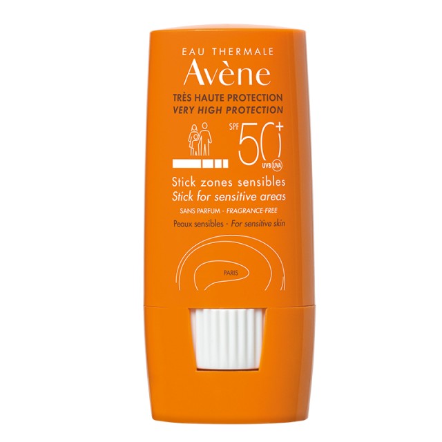 Avène Αντηλιακό Στικ SPF50+ για τις Ευαίσθητες Εντοπισμένες Ζώνες για Πρόσωπο & Σώμα 8g