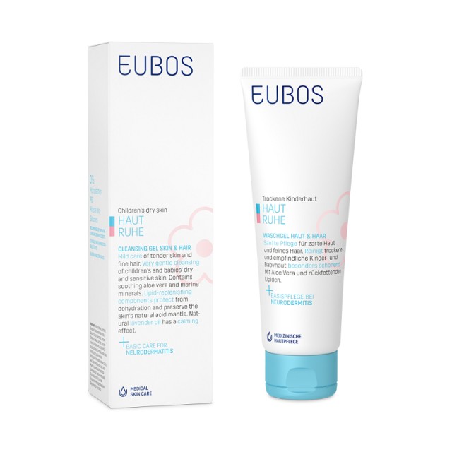 Eubos Dry Skin Children Cleansing Gel Υγρό Kαθαρισμού για Δέρμα & Μαλλιά 125ml