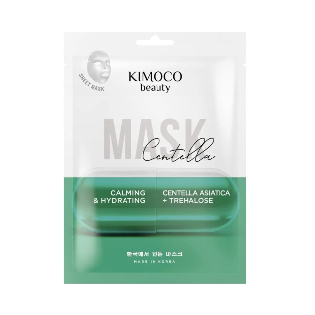 KIMOCO Sheet Mask Καταπραϋντική και Ενυδατική Μάσκα Προσώπου με Εκχύλισμα Ελαίου Σεντέλλα και Τρεχαλόζη 23ml