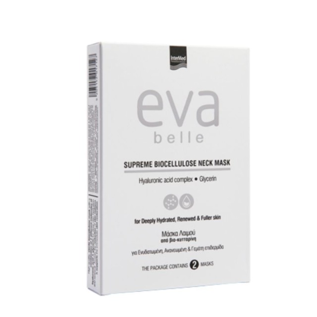 Intermed Eva Belle Supreme Biocellulose Neck Μάσκα για το Λαιμό 2x15ml