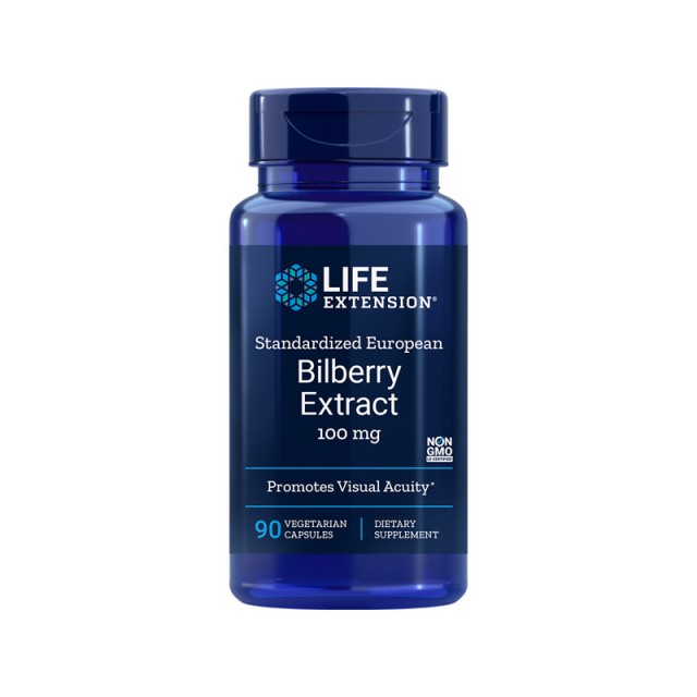 Life Extension STD.European Bilberry Extract 100mg 90Caps