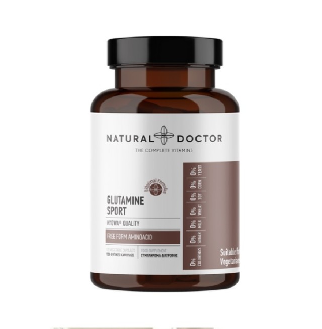 Natural Doctor Glutamine Sport Συμπλήρωμα Διατροφής με Γλουταμίνη 120 Φυτικές Κάψουλες