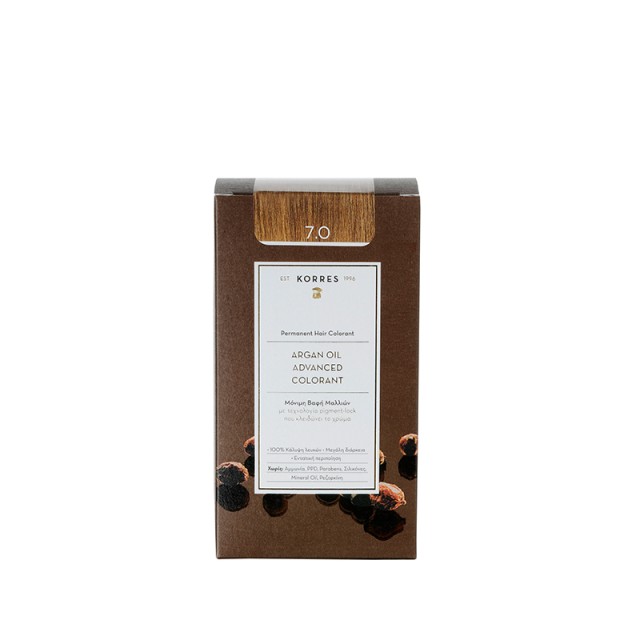 Korres Argan Oil  Advanced Colorant 7.0 Ξανθό 50ml