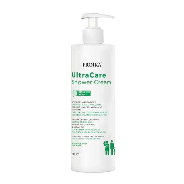 Froika UltraCare Shower Cream Κρεμώδες Αφρόλουτρο για Κανονικό προς Ξηρό Δέρμα 500ml