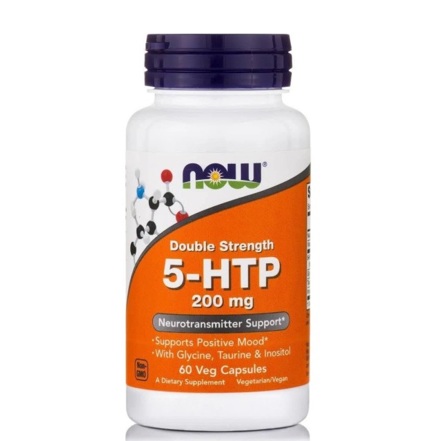 Now Foods 5 HTP 200mg Συμπλήρωμα Διατροφής για την Αντιμετώπιση του Άγχους 60 Κάψουλες