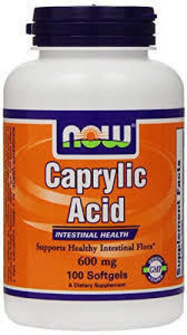 Now Caprylic Acid 600 mg 100 softgels