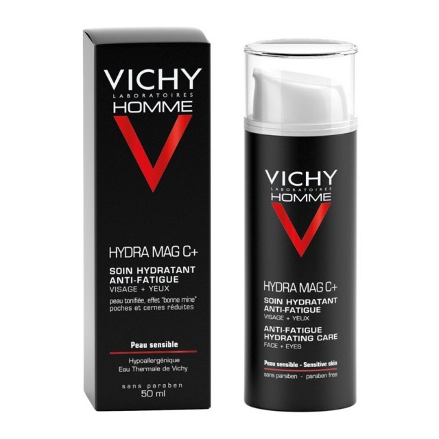 Vichy Homme Hydra Mag C+ Ενυδατική Φροντίδα Αναζωογόνησης ,Προσώπου & Ματιών 50ml