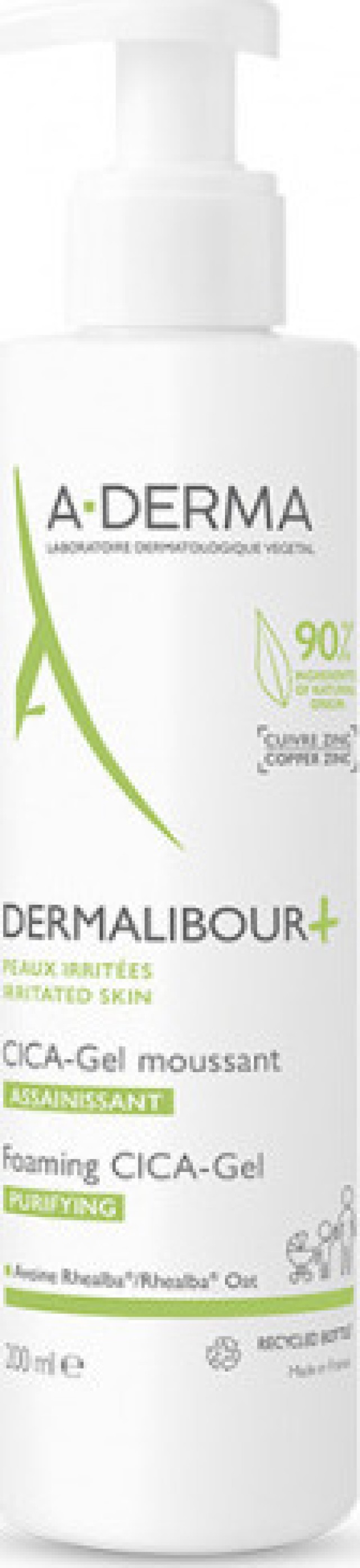 A-Derma Dermalibour+ Cica Moussant Εξυγιαντικό Αφρίζον Τζελ Καθαρισμού για Πρόσωπο & Σώμα 200ml