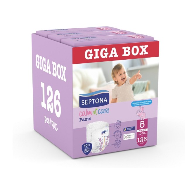 Septona Calm n Care Giga Box Πάνες - Βρακάκι No5 (10-16kg) 126τεμ. (3x42τεμ.)