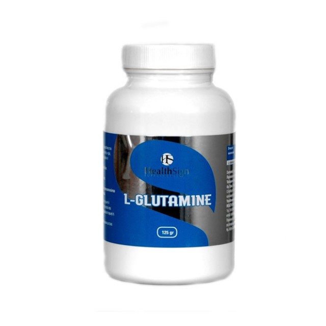 Health Sign L-Glutamine Powder γλουταμίνη για την Ομαλή Λειτουργία του Ανοσοποιητικού Συστήματος 125gr