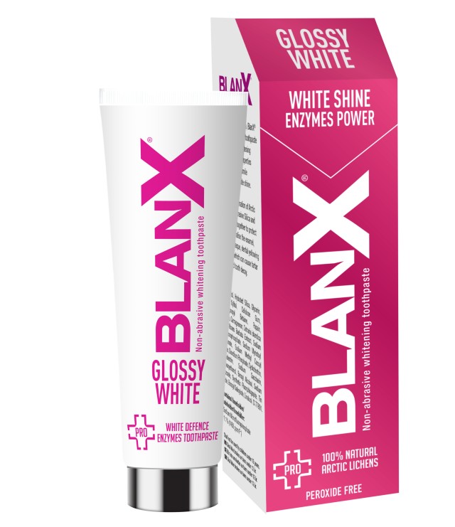 BlanX Glossy Pink White Defence Enzymes Οδοντόκρεμα 75 ml