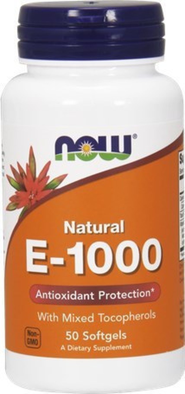 Now E-1000 IU, Mixed Tocopherols- 50 Softgels