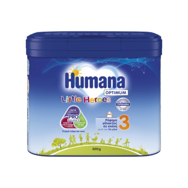 Humana 3 Optimum Little Heroes Βρεφικό Ρόφημα Γάλακτος μετά τον 12ο Μήνα 300g