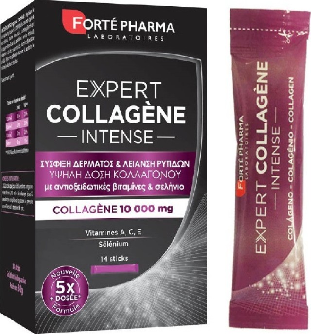 Forte Pharma Expert Collagene Intense Σύσφιξη Δέρματος & Λείανση Ρυτίδων 14 sticks 10000mg