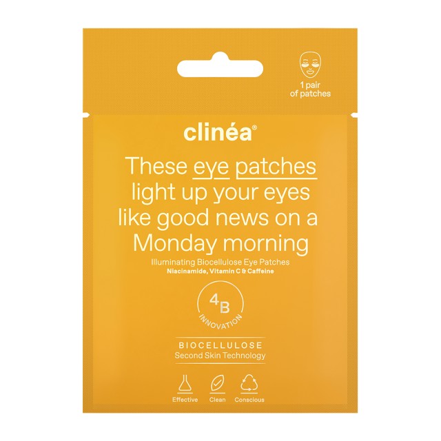 Clinéa Patches Ματιών Λάμψης Illuminating Biocellulose Eye Patches 1 ζευγάρι