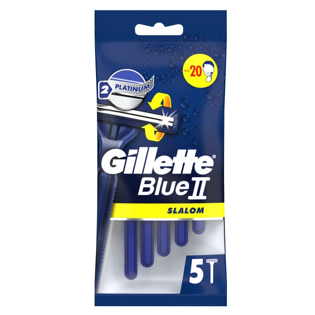 Gillette Blue II Slalom Ξυραφάκια Μιας Χρήσης, 5 τεμάχια