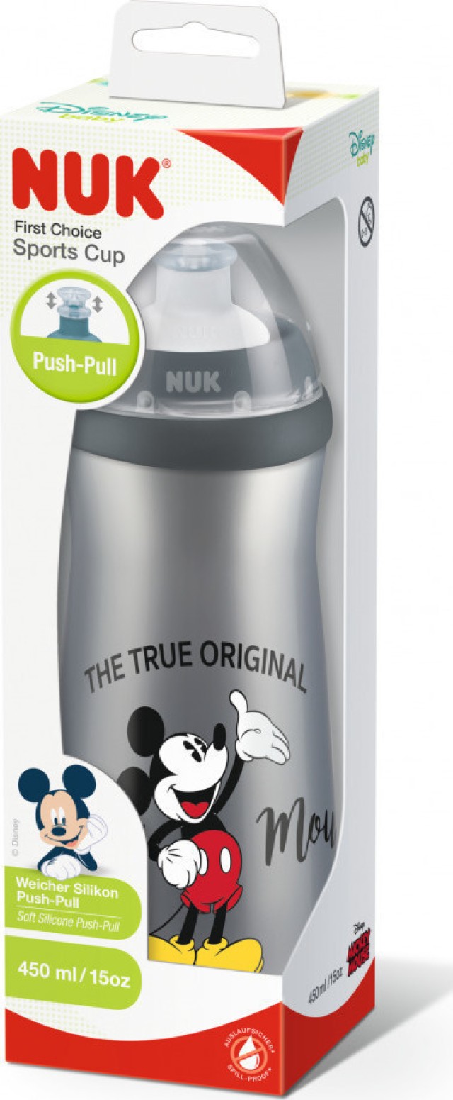 Nuk Παγουράκι Sports Cup Disney Mickey με καπάκι push-pull 450ml [10.255.413]