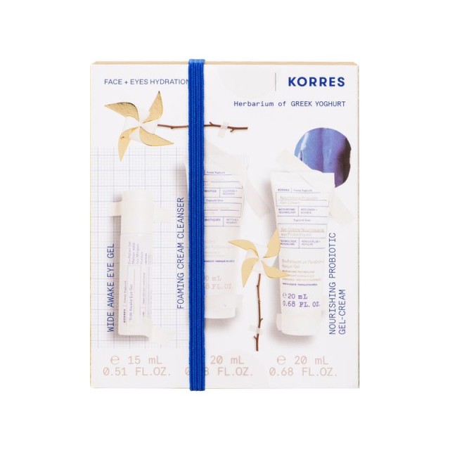 Korres Promo Pack Ελληνικό Γιαούρτι Gel Ματιών 15ml + Καθαριστικό 20ml + Κρέμα Προσώπου 20ml