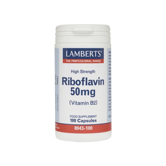 Lamberts Riboflavin 50mg (Vitamin B2) 100 κάψουλες