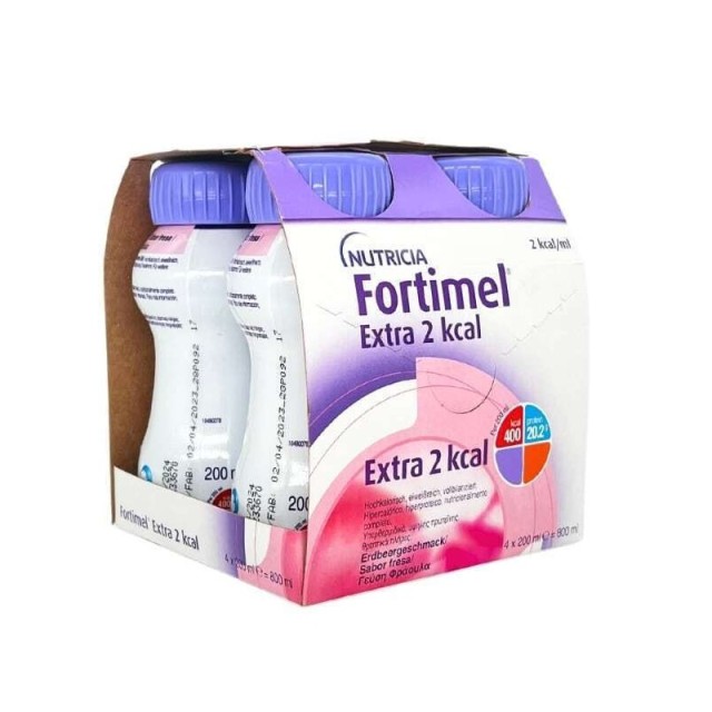 Nutricia Fortimel Extra (2Kcal) Φράουλα 4 x 200ml