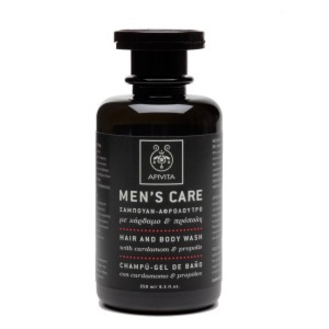 Apivita Mens Care Ανδρικό Αφρόλουτρο για Σώμα & Μαλλιά με Κάρδαμο & Πρόπολη 250ml