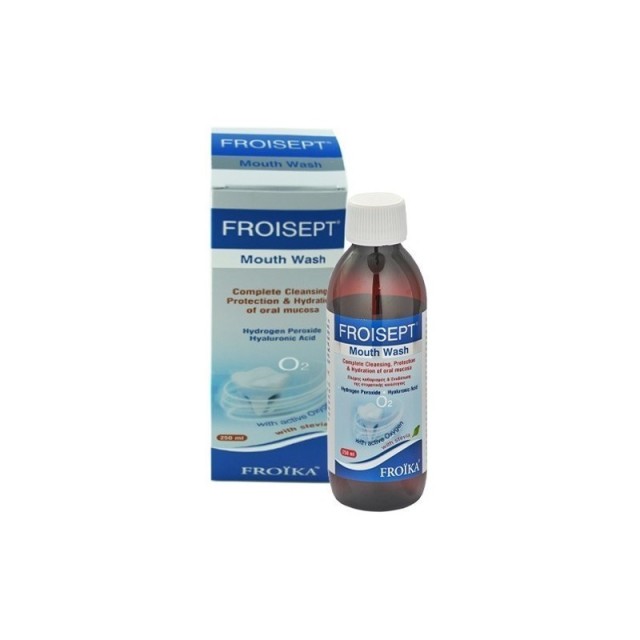 Froika Froisept Mouthwash Στοματικό Διάλυμα με Ενεργό Οξυγόνο & Στέβια 250ml.