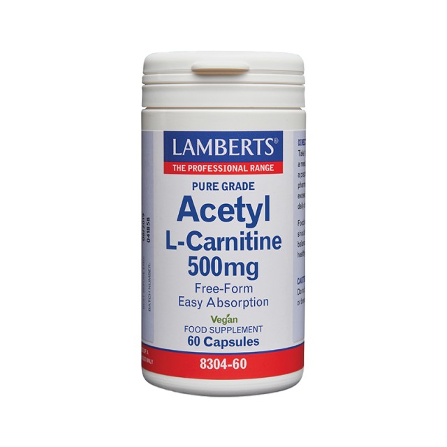 Lamberts Acetyl  L-Carnitine 500mg 60 κάψουλες